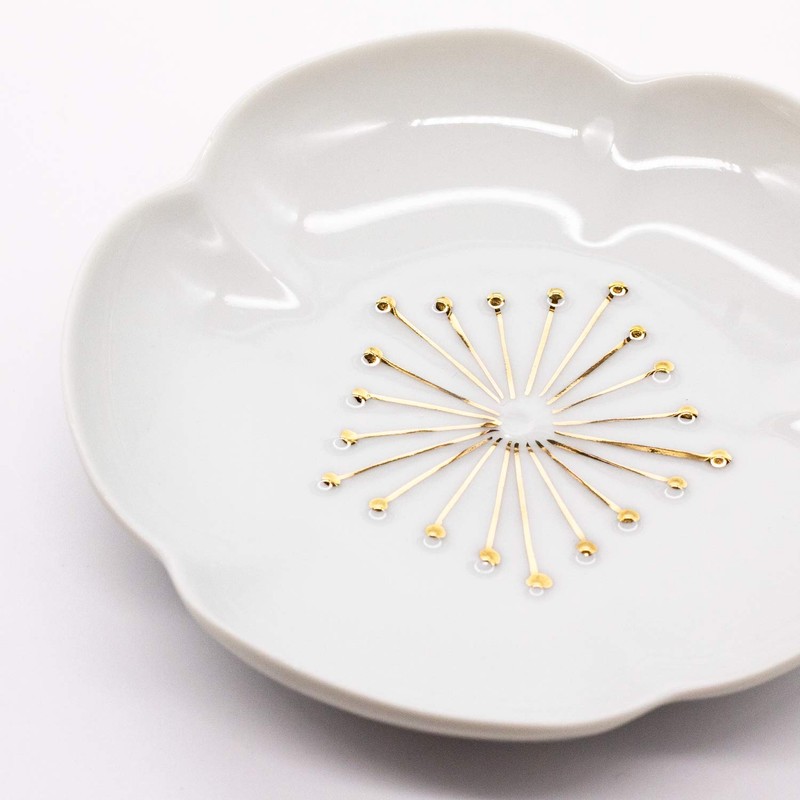 24to3 475068 Nishitomi Pottery Hasami Ware Plate, Approx. 4.3 inches