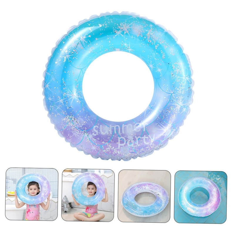 SUPVOX 1Pc Colorful Inflatable Swimming Ring for Adults Fun Pool