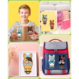 24 Pcs Make Your Own Horse Sticker Sheets for Kids with Horse Face Stickers for Kids Crafts Activities Gift Bag Stuffers for Birthday Party Favors Supplies