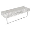 Acrylic Bathroom Shelves Light Luxury Modern Clear Stone Pattern Punch