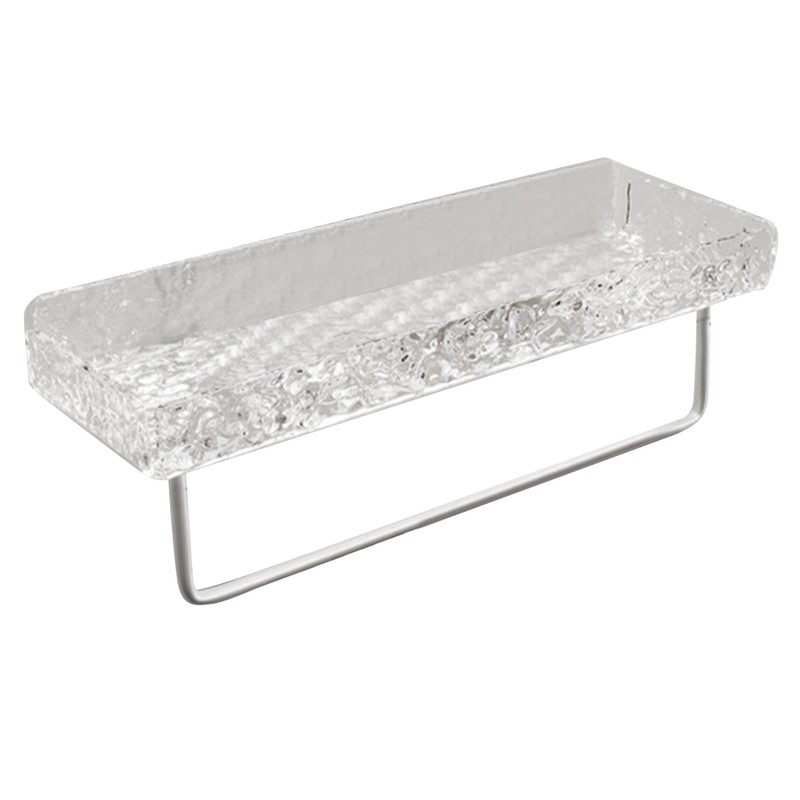Acrylic Bathroom Shelves Light Luxury Modern Clear Stone Pattern Punch