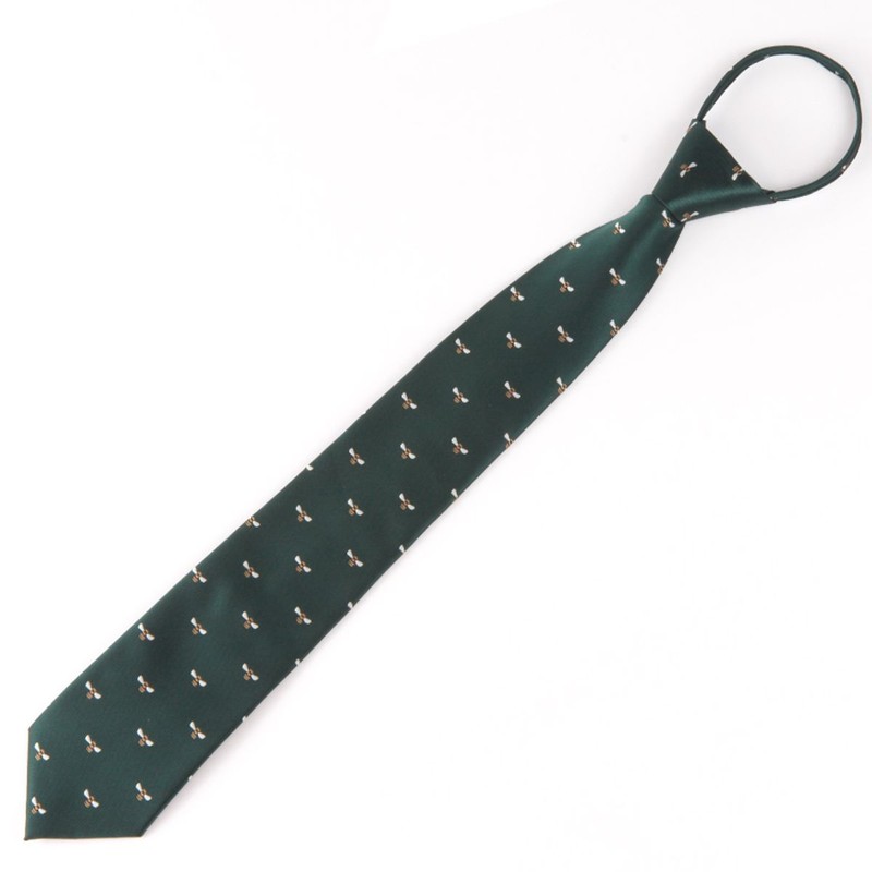 The Shirt Studio Green Bee Motif Automatic Tie