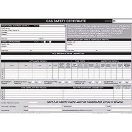REGIN Gas Safety/Landlords Certificate Pad REGP46