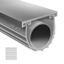 Garage Door Seals Bottom Rubber with Pre-drilled Aluminum Track Retainer Base Kit,Heavy-Duty U Shape + O Ring Combination Weather Stripping Sesl Kit for Garage Door (Grey, 10Ft)