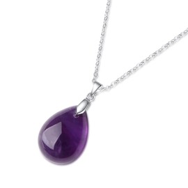 GAVU Women’s Teardrop Amethyst Necklace, Crystal Necklace for Women