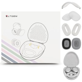 Smart Case for AirPods Max Headphones,Supports Sleep Mode, Product Includes AirPods Max Ear Pad Case Cover/Ear Cups Cover/Headband Cover/Earpads/Smart Case,Provided by LTGEM (White)