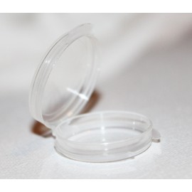 100 Clamshell Lacon 1/20 / 0.05 oz Clear Plastic Sample Containers with Attached Lids + 100 Ziplock Plastic Bags - Can Be Used for Makeup, Jewelry, hardware and Much More!