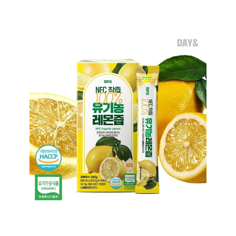 Day& NFC Juice 100 Organic Lemon Juice 14 packs 6