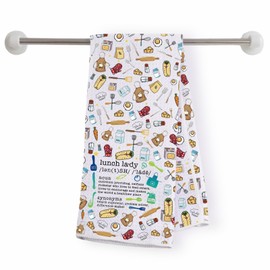 Lunch Lady Definition Appreciation Kitchen Towel Lunch Workers Clearing Dishcloths Cafeteria Worker Merch (LUNCHnoun-KT CA)