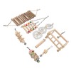 8pcs Parrot Chewing Toy Shredding Foraging Toys Climbing Ladder Cage