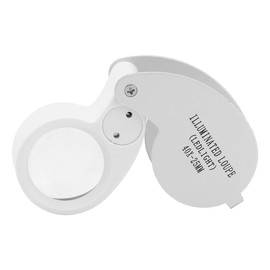 Daiilg 40X Illuminated Jewelers Loupe Magnifier, Portable Foldable Pocket Jewelry Magnifying Glasses for Checking Diamond, Gems