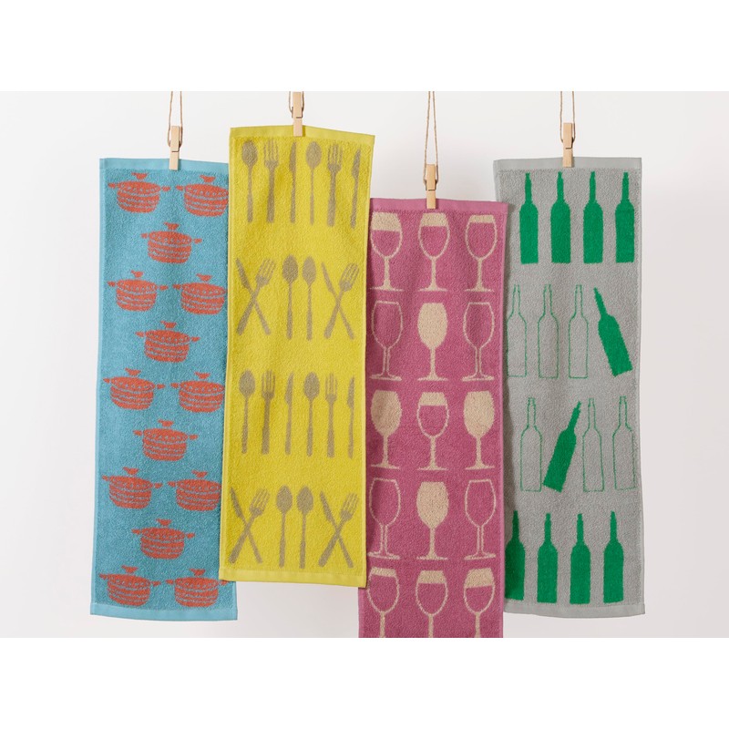 Kosugizen SV-1612-4 Slim Face Towel, Compact Bath Towel, Dining 4