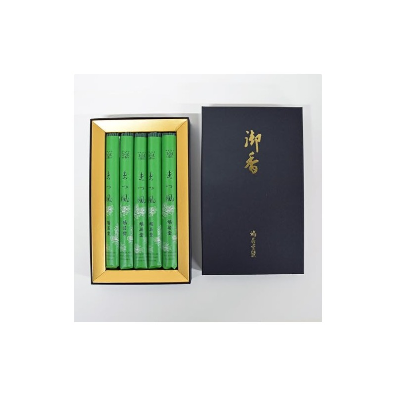 鳩居堂のお線香 まつ風 短寸線香 5把入 16cm #049