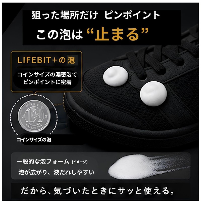 LIFEBIT+ Shoe Shine Keep, Dense Premium Foam, Waterless Time-Saving, Quick