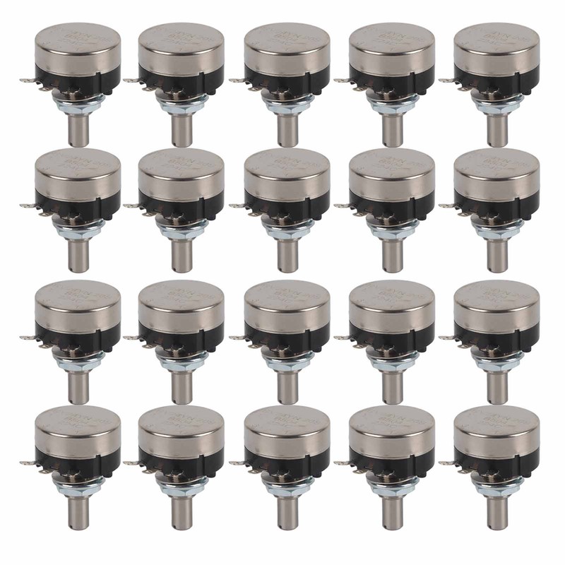 20Pcs Potentiometer Carbon Film Single Turn Accessory Set Kit for