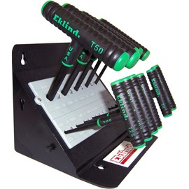 EKLIND 68692 Power-T Handle TORX star Key - 11pc set T6-T50 (6In shaft) w/ Stand