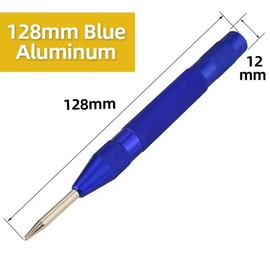 Automatic Center Punch for Wood and Metal Drilling – Adjustable Spring-Loaded Marking Tool with Knurled Grip