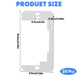20Pcs Wall Plate Spacer Electrical Outlet Spacers Shims Leveler, Flush Fit Device Leveling Plates, Wall Plate Spacer Metal Plates for Fixing Walls, Device Fix, Switch, Electrical Box