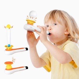 TOP BRIGHT 3in1 Montessori Whistle Musical Toy for Toddlers, Ball Blowing Toy Floating Blow Pipe Balls, Fine Motor Skills Toys for 3 4 5 Year Boys Girls Gift