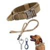 Tactical Dog Collar with Bungee Dog Leash Adjustable Dog Collar