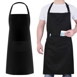 June tech Professional Adjustable Apron with 2 Pockets Cooking Kitchen Chef Women Men Aprons for Home Kitchen, Restaurant, Coffee House, Baking Gardening BBQ