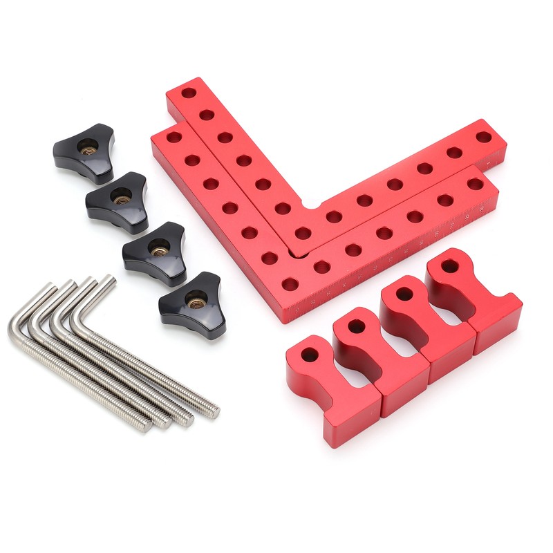 Square Positioning Ruler Kit Aluminum Alloy Right Angle 90 Degree