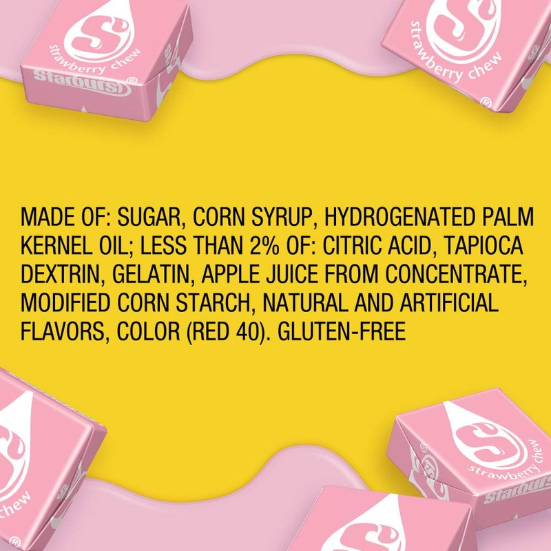 STARBURST All Pink Fruit Chews Candy Bulk Pack, 2.07 oz