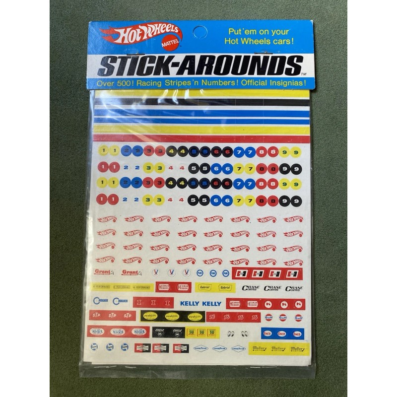 Hot Wheels Vintage 1969 Hot Wheels STICK-AROUNDS Decal Sheets SEALED,