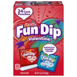 Fun Dip Valentine's 24 Count,10oz Card Pouches in Box