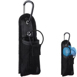 Gulfmew Air Horn Holder with Hook & Loop, 1.4Oz Bear Horn Holster with Adjustable Elastic Cord, Portable Airhorn Pouch for Hiking, Dogs Safety, Boating, Camping, Sporting Events, Outdoor