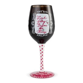 Enesco Designs by Lolita Bachelorette Last Fling Hand-Painted Artisan Wine Glass, 15 Ounce, Multicolor