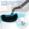 Toilet Bowl Brush Holder Set: Curved Design with Holder for