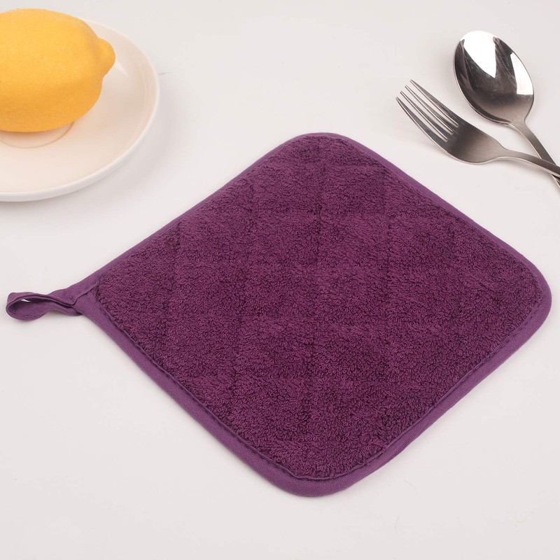 100% Cotton Kitchen Everyday Basic Terry Pot Holder Heat Resistant