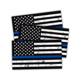 Ferianl 3PCS American Flag Sticker for Car, Reflective American Flag Decal, 5"x3" Cars Window Bumper Waterproof Stripe Stickers, Auto Decoration Accessories, Universal for SUV, Motorcycle (Black)