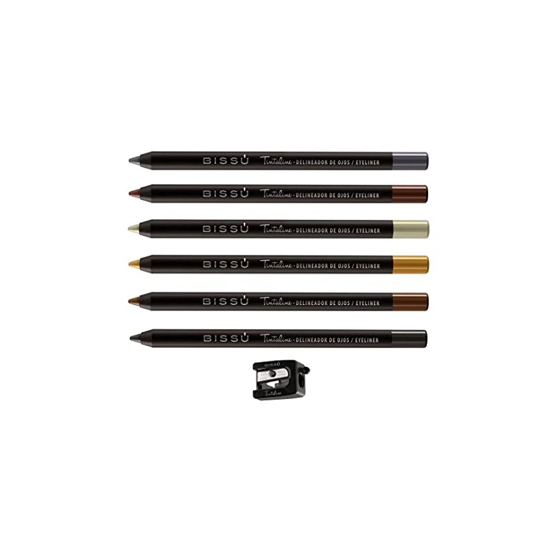 Kit BISSU Delineador Tintaline tonos básicos (Set 7 piezas)