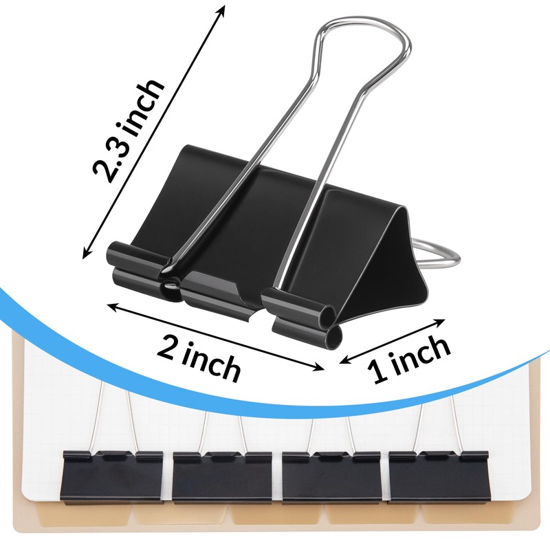 2 Inch 40 Pack Extra Large Binder Clips, Jumbo Paper