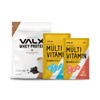 VALX バルクス WPCホエイプロテインカフェオレ風味420g マルチビタミン水溶性ビタミン マルチビタミン脂溶性ビタミン 3種セット