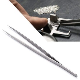 Jewellery Tweezers, Professional Craft Tweezers Portable Jewellery Tweezers Stainless Steel Precision Tweezer for Jewellery Picking (02#)