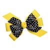 WD2U Girls 4.5" Black Dotted Grosgrain Boutique Hair Bow Alligator