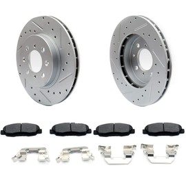 FKG Front Brake Pad and Rotor Kit fit for 2001-2005 Honda Civic Coupe, 1997-2005 Acura EL, 1996-2000 Honda Civic Coupe (EX Models), 1997-2000 Honda Civic Sedan (EX Models)