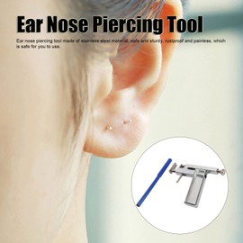 Ear Piercing Tool Stainless Steel Reusable Marker Mirror Ear Piercing Kit for Nose Lip Navel