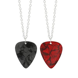 Pack of 2 Guitar Pick Pendant Guitar Jewellery Pendant Plectrum Necklace Guitar Stranger Things Hellfire Club Necklace Guitar Pick Necklace for Women Men