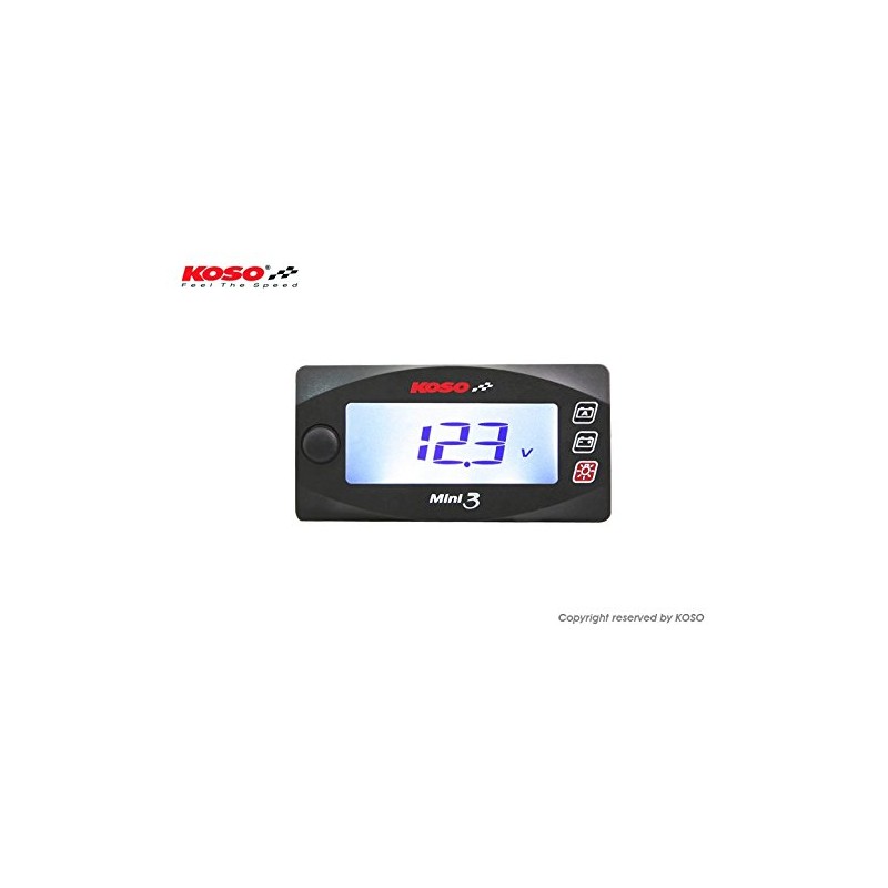 KN Planning KOSO Motorcycle Scooter Car Mini 3 Digital Ammeter