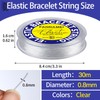 FANDAMEI 0.8mm Elastic Strings for Bracelets, Crystal Stretch Bead Cord