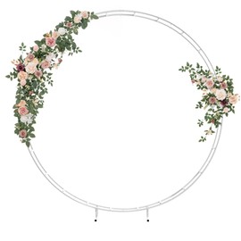 Ling's moment Wedding Arch Flowers - 4-Piece Set with 2 Floral Swags & 2 Rose Garlands, Artificial Outdoor Hanging Decor for Ceremony, Reception Backdrop, Party Arrangement, Dusty Rose & Cream
