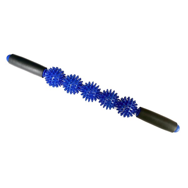 Therapist's Choice® Muscle Roller Stick 3000: Ergonomic Padded Grip 5 Spiky Balls Massage Stick