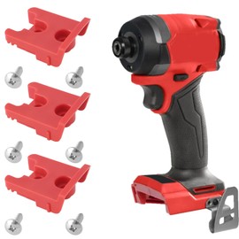Briny River 3-Piece Wall Mount for Wireless Tool Holder with Screws Drill Wall Mount Compatible with Milwaukee M18 18 V 2.44 x 1.89 x 0.9 Inches / 0.5 x 0.92 Inches