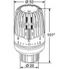 TA Heimeier 9710-24.500 Thermostat-Kopf VK Flüssigkeitsgefüllt und 2 Sparclips, Skalenhaube