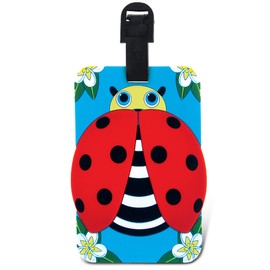 Puzzled Ladybug Luggage Tag - Unique Fun Lady Bug Animal Novelty Travel Tags For Luggage, Cute Beetle Insect Travel ID Identification Label For Suitcase, Backpack & Sports Bag - Tags for Men & Women