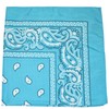 Paisley Bandanas unisex de 100% poliéster, 5 unidades, Turquoise, 21